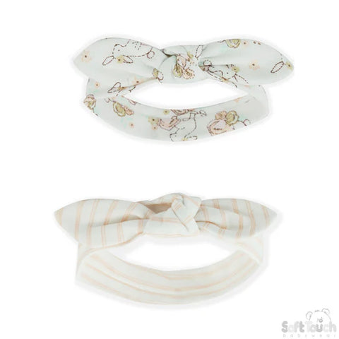 2 Pack Knotty' Girls Bunny Headband